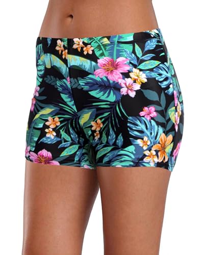 Image of Yonique Womens Swim Shorts Solid Tankini Bottoms Swimsuit Bottoms(Available in Plus)