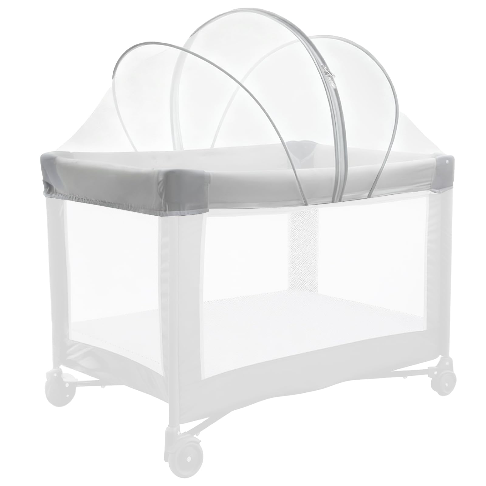 BEBONO Mosquito Net Cover for Pack N Play Playpen, Keep Cats Out, White