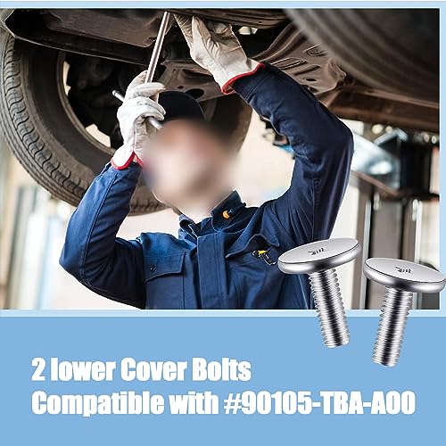 Image of gunhunt 14 PCS Lower Engine Radiator Splash Guard Screws, Engine Access Cover Pins, Radiator Hood Fastening Clips, Suitable for Honda Accord Civic CRV 90674-TY2-A01, 90105TBAA00 (Silver)