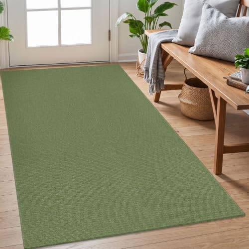 EARTHALL Washable Entryway Rug, Non Slip Area Rug, 3x5 Ft, Sage Green