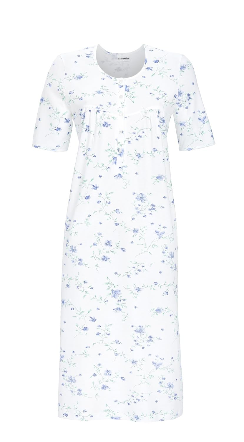 Ringella Camicia da notte con motivo floreale, blu, 44