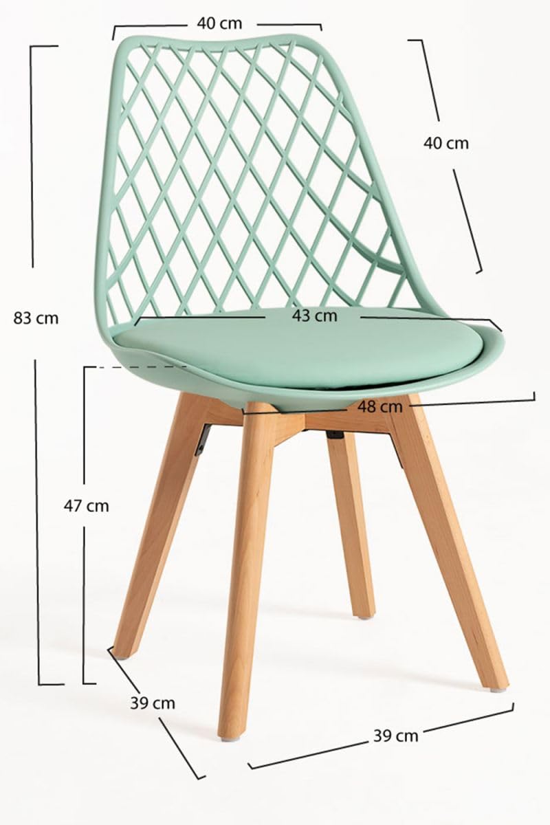 Regalos Miguel - Packs Sillas Comedor - Pack 4 Sillas Mima - Celadón