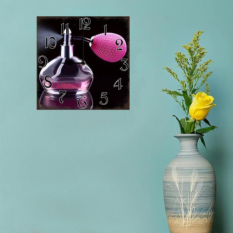 Miniatura 6 de Relojes de pared de perfume, funciona con pilas, silencioso, sin tictac, reloj redondo decorativo para el hogar, cocina, sala de estar, oficina,