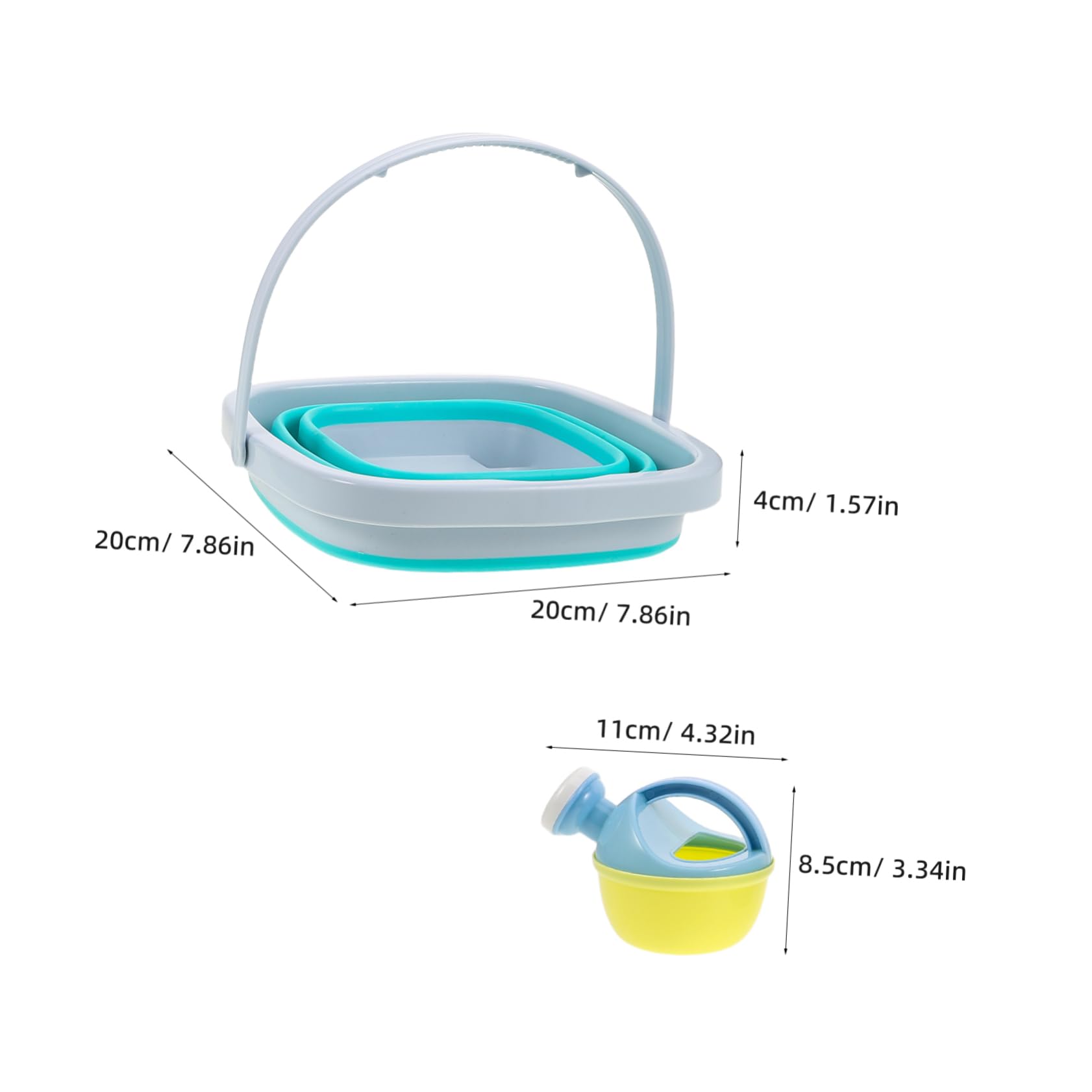 Yardwe Juguetes de Playa Plegables para Herramientas de Cubo Plegable y Pala de Juguete para Vacaciones de Verano Fiestas la Playa y Aventuras al Aire