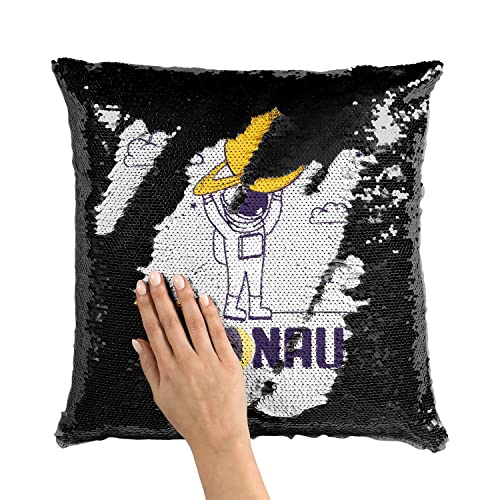 Coussin Sequin Noir Future Astronaute cadeau idéal pour anniversaire