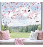 Amazon.com: SHUCHING Cherry Blossom Wall Sticker Peel and Stick, Vinyl ...