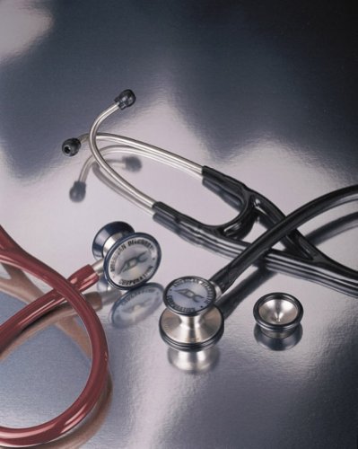 ADC Adscope 601 Convertible Cardiology Stethoscope with Tunable AFD Technology, Adult Diaphragm and Adult Bell or Pediatric Diaphragm, 28 inch Length