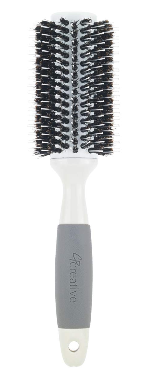 Creative Hair Brushes Solid Barrel Ceramic Mixed Bristles, Large, 4.2 Ounce
