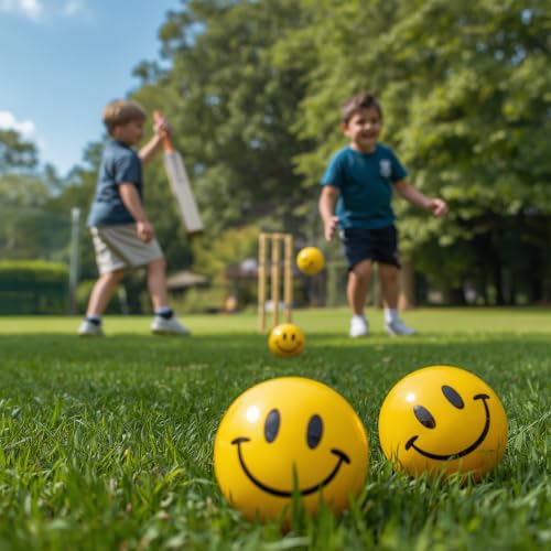 Image of Ecommer Yellow Smiley Ball for Kids, Emoji Face Squeeze Smiley Ball for Hand Exercise, Foam Sponge Toy Balls - Pack of 1