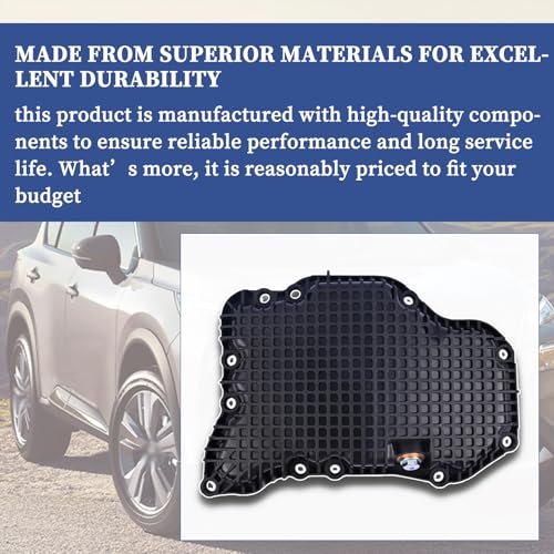 Image of 11110-6RC1B Oil Pan with Gasket Drain Plug Compatible with Nissan Rogue 1.5L 2021 2022 2023 2024 Replace 111106RC1B 11110 6RC1B