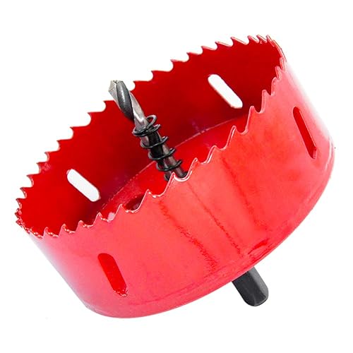 Laiwei HSS - Cortador de agujeros de 3.937 in, sierra y cortador de agujeros bimetálicos para paneles de yeso y chapa de plástico de madera, 3-1516