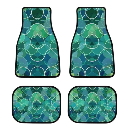 Tapis de sol de voiture antidérapant bleu vert pour camionnette