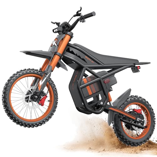 Bootime Electric Dirt Bike for Teens 45MPH E Dirtbike with 14"/12" Fat Tire