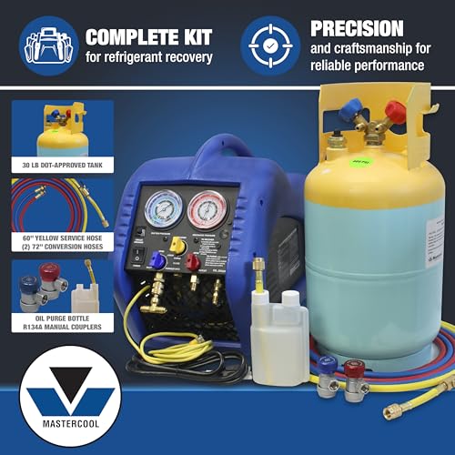 Mastercool 69110 R134a/R12/R22/R410A Refrigerant Recovery System - Image 2