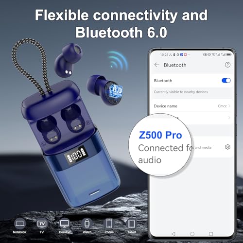 Sleep Earbuds Bluetooth 6.0 in Ear, Sleep Headphones with Sleep Monitor APP, 2026 Mini Sleep Ear Buds with Small Earplugs for Side Sleepers, 48H Playtime Sleep Earphones with Sleep Mode Deep Blue - image 8