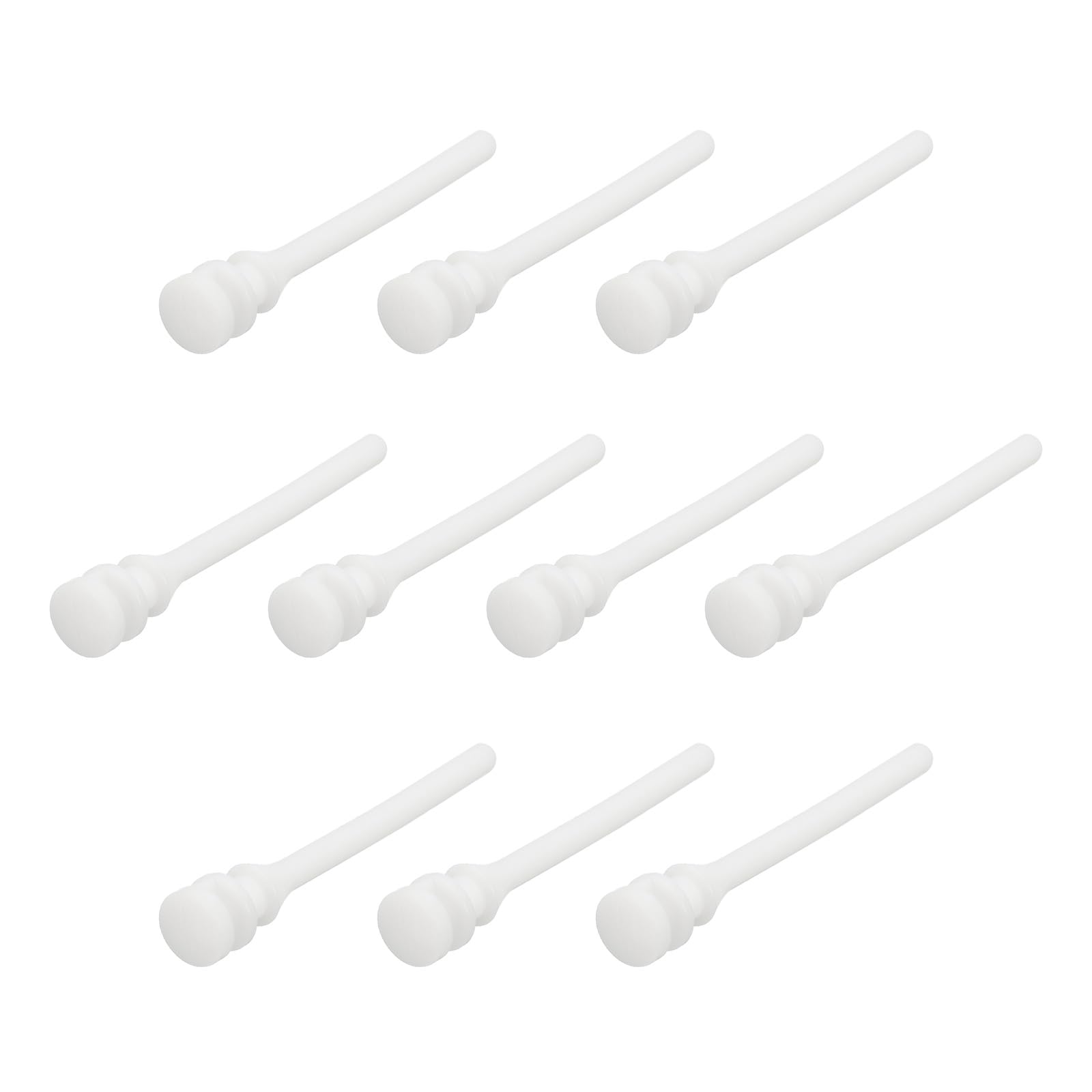 sourcing map 20PCS Fan Shock Absorbing Rubber Nail, Short Style Computer Hardware Cooling Fan Screws Anti Noise Shockproof Silicone Rubber Cooler for PC, White