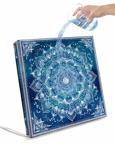 Blue Boho Flowers Outdoor Cushion Chair Cover Set of 4 - Waterproof Couch Seat Covers, Ethnic Farmhouse Abstract Floral Art Patio Furniture Protector Cushions Slipcovers for Sofa/RV, 20