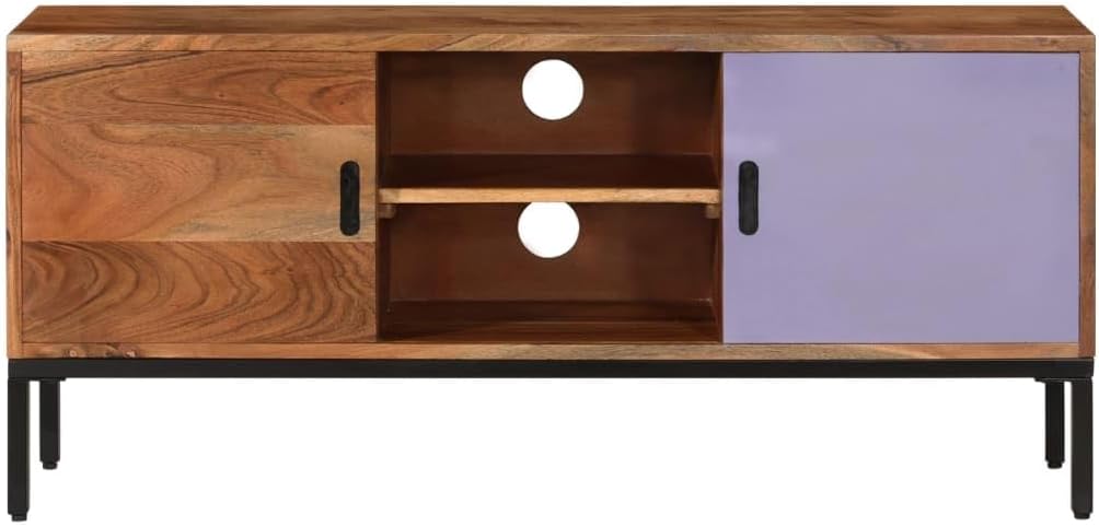 TV Cabinet Honey Brown and Gray,Sideboard,Media Cabinet,Entertainment Cabinet,Wooden TV Cabinet,Living Room Furniture,for Living Room,Lounge,Activity Room,43.3"x11.8"x19.7" Solid Wood Acacia