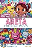 Areta Coloring Pages: Wow-Effect! Your name on every page - Areta coloring book - 6x9