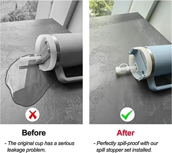 Miniatura 2 de Bricks & Honey 6 tapones de silicona a prueba de derrames para Stanley H2.0 de 30 oz40 onzas, accesorios para Stanley Cup con 2 tapas de cubierta de