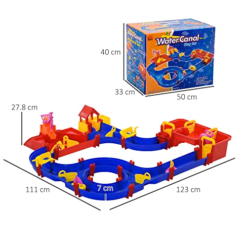 Homcom Playset Acquatico 78 Pezzi con Acqua e