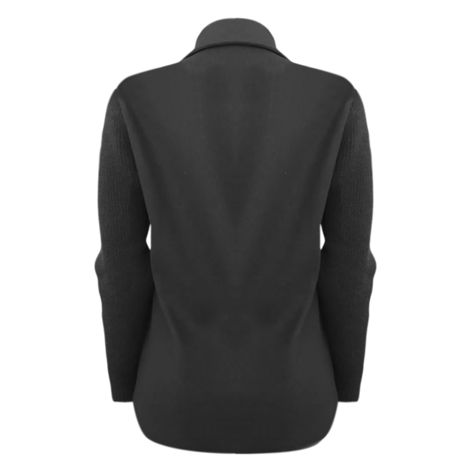 Piumino Donna Cappotto Aperto con Bottoni in Tinta Unita da Donna, Primavera 2025, Cappotto da Lavoro Festa