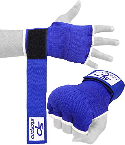 Starpro Hook n 'Loop Innenhandschuhe | Baumwollhandschuh & Halbverband | Mehrfarbig | Faust- und Daumenschutz für Boxen, Sparring, Muay Thai Kickboxen, MMA Martial Arts und Kampftraining