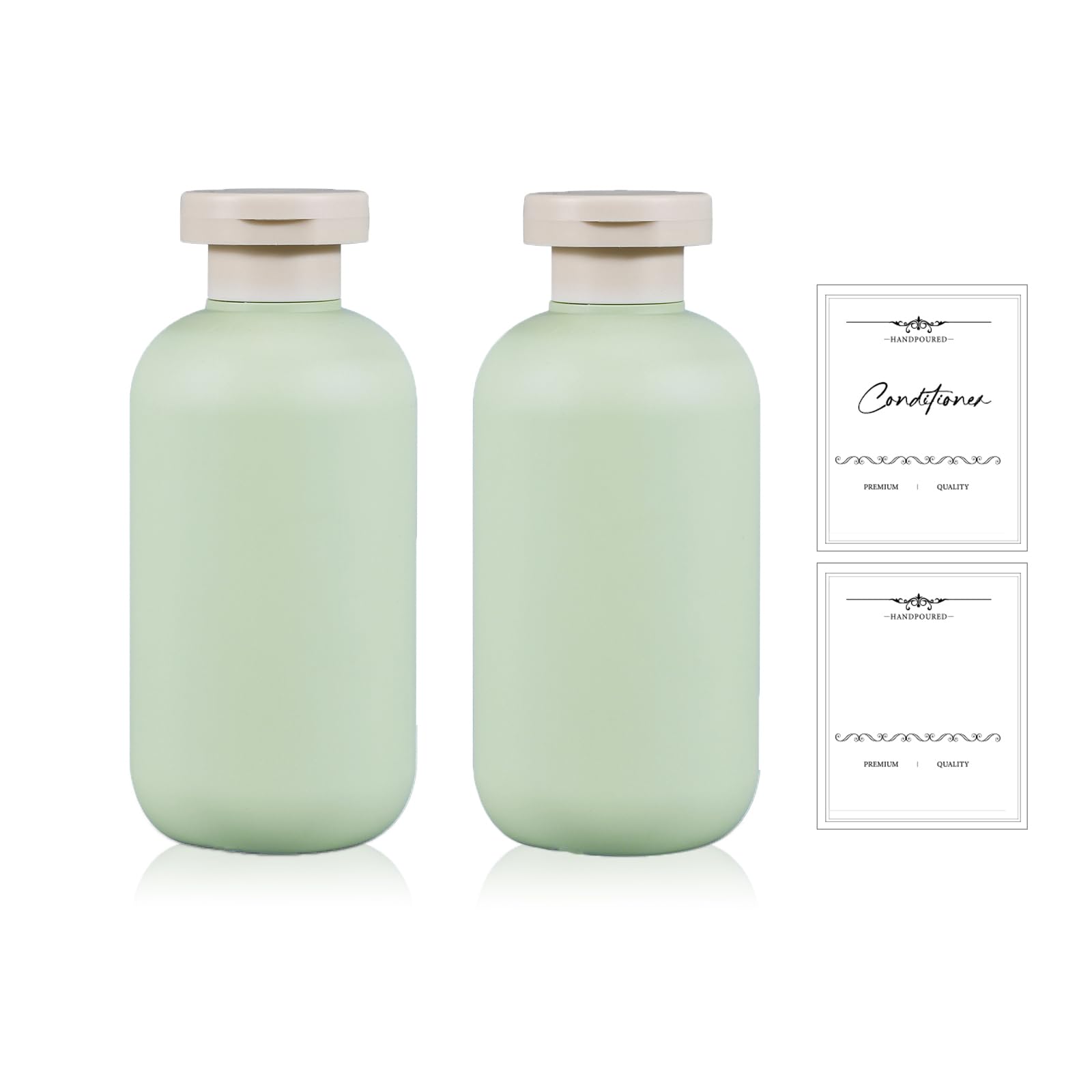UMETASS Pack of 2 Travel Bottles for Filling Leak-Proof Travel Time Set, Travel-Size Shampoo Container with Flip-Top Lid