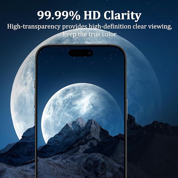 Image of OpenTech Premium Camera Lens Protector For iPhone 17 Pro Max With Edge To Edge Coverage (Full Transparent) (Pack of Two) - Case friendly, Anti Scratch glass