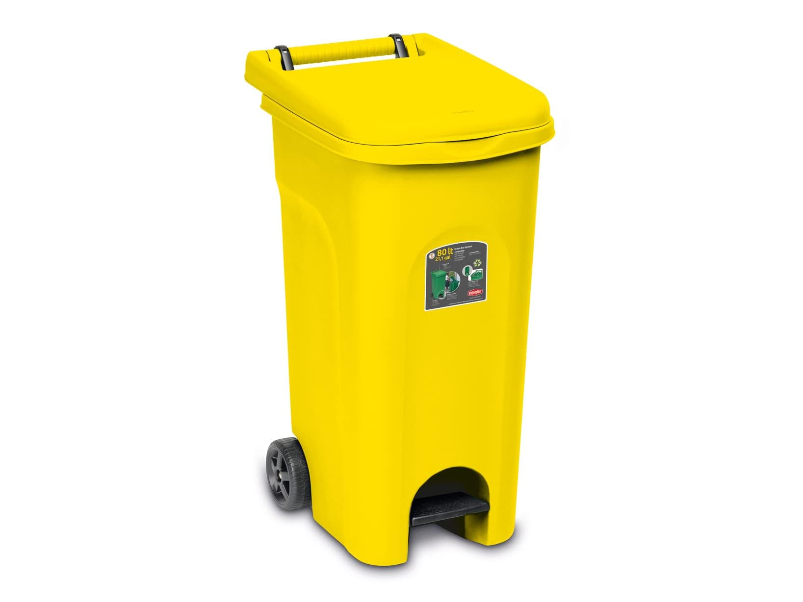 Urban Eco PATTUMIERA Pedale 80lt Gialla