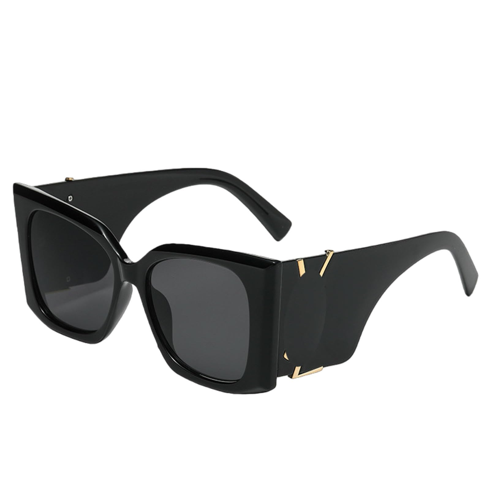Gyios Sunglasses Mens Women's High Sunshade-black Frame Black-gray Lens