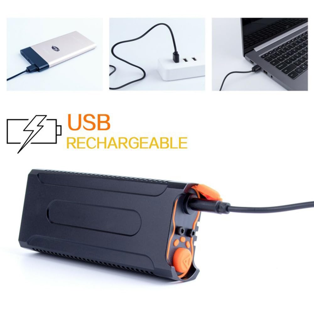 Phares Avant de VTT à LED avec Batterie intégrée, éclairage Nocturne extérieur, Chargement USB, Accessoires pour éclairage de vélo 2T6