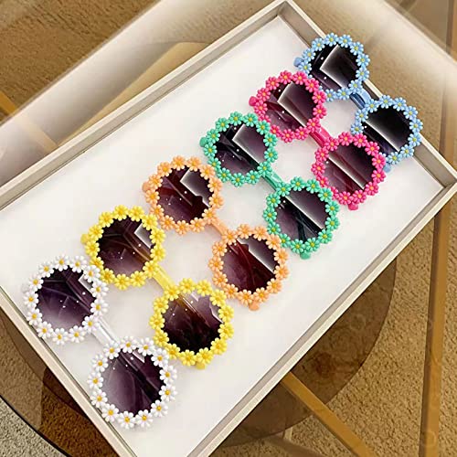 Daisy Sunglasses for Kids with UV400 Protection, 6 Pack Round Flower Sunglasses for Girls, Boys Age 3-10 - Great Gift for Party Favors, Outdoor Beach and Birthday Party3
