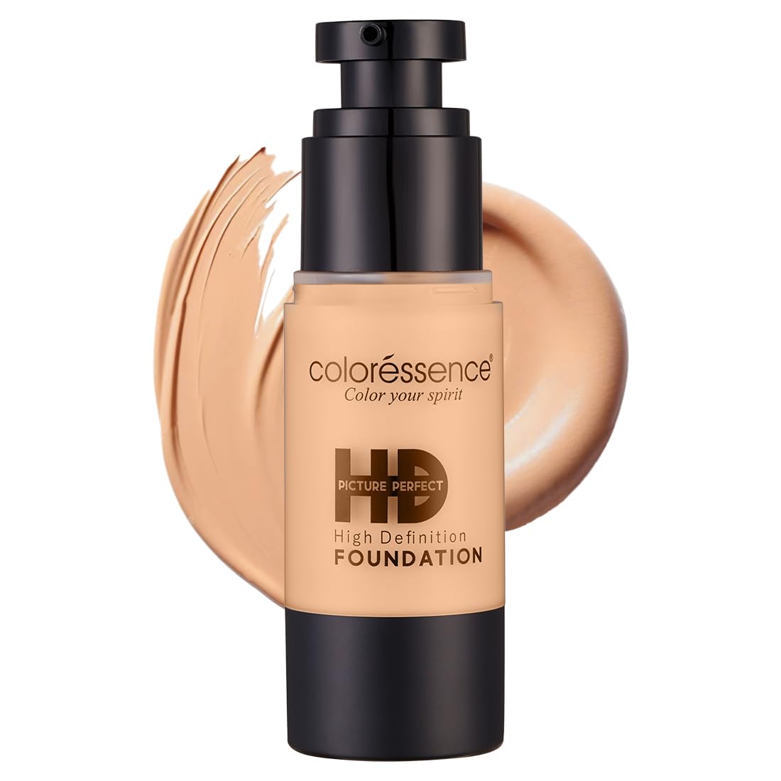 COLORESSENCE HD Matte Liquid Foundation Lightweight Full Matte Coverage Waterproof Long Lasting Concealing Formula (HDF-2)