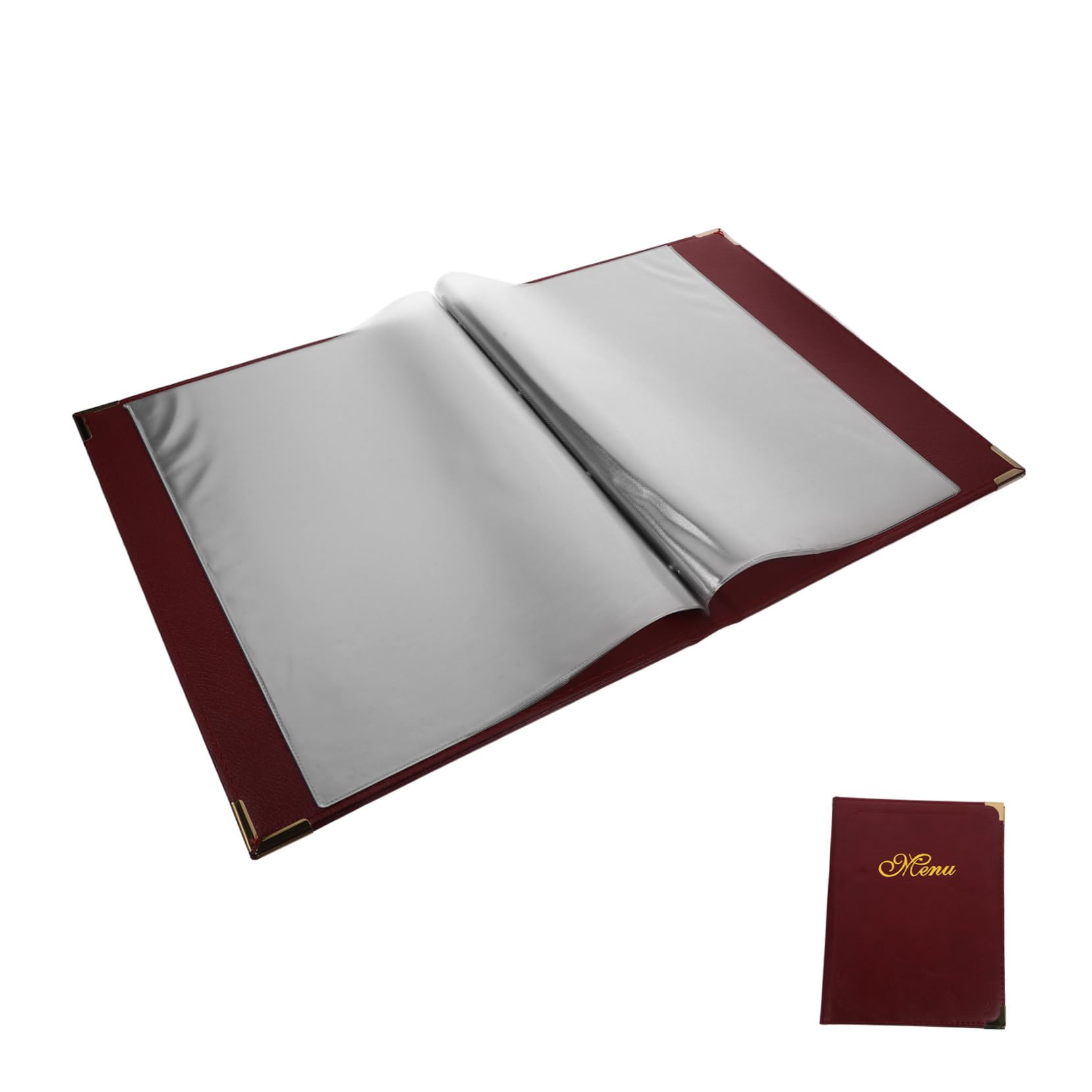 Libro de Menú de Pedidos de Cuero A4, Portamenús Práctico | Libro de Menú Funcional, para Restaurante y Hotel, Protege el Contenido del Menú, Estilo Interior Simple