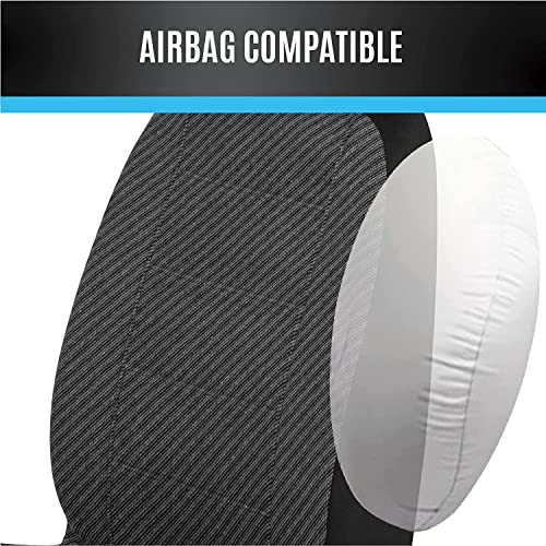 Road Comforts Front Car Seat Covers Low Back - Made With Polyester Cotton Twill - Airbag Compatible, Universal Fits Car, Truck, Suv, Vans(Dark Gray) #TOP2