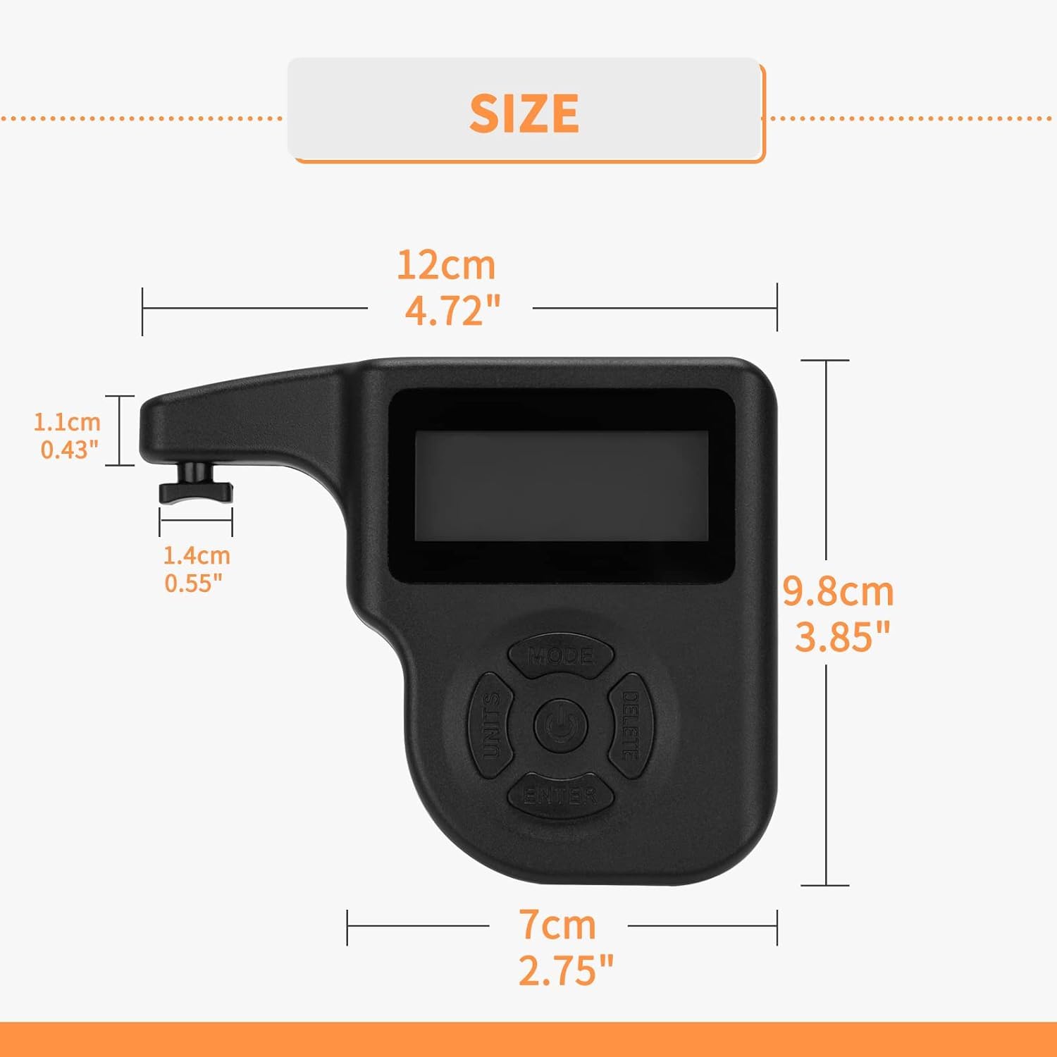 BOOSTEADY Misuratore di Pressione Digitale a Grilletto, Scala da 0 a 5,4 kg, Incrementi da 28,3 g per Letture Precise, Display LCD Retroilluminato