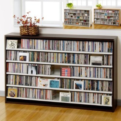 Amazon.co.jp: 695枚収納 CD屋さんのCD/DVDラック 幅139.2cm