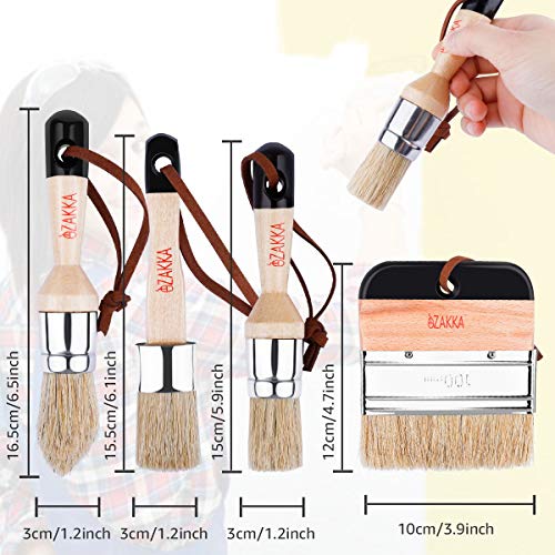 Set De 2 Pinceaux à Peinture Plats Professionnels 100mm + 120mm - Pinceaux Acrylique Large Avec Manche Bois Pour Meubles, Murs Et Travaux