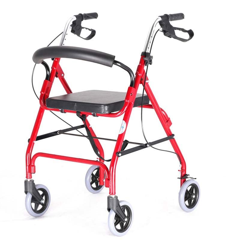 MobilityKart Lightweight Foldable Aluminium Dual Use Rollator Walker With Seat for Seniors-image-42
