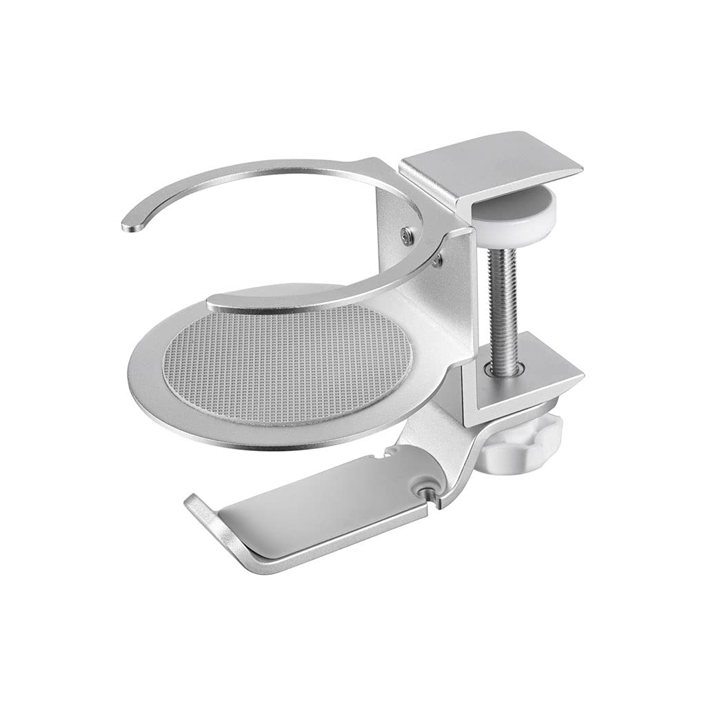 MRKU Headphone Stand Holder Headset Hook Hanger Desktop Lock Multifunctional Rack Cup Rotatable