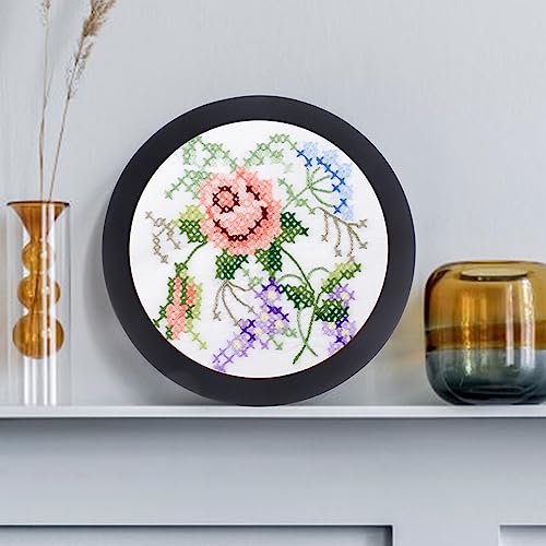 Image of STOBAZA 8.14 Inch Circular Embroidery Hoop Frame Round Cross Stitch Frame for Embroidery Display Wall Hanging Photo Holder for Home Decor Needlework Storage Gift