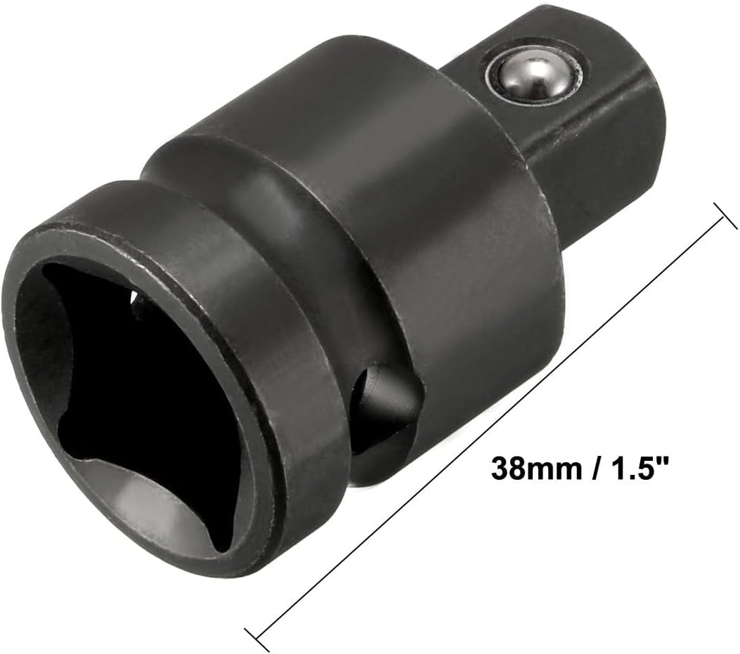 TOP-VIGOR 1/2" Drive (Female) to 3/8" (Male) Impact Socket Adapter and Reducer CR-MO Steel Square Drive for Air Impact Wrenches, Impact driver, Torque Wrench, Power Drill, Breaker Bars, Ratchets