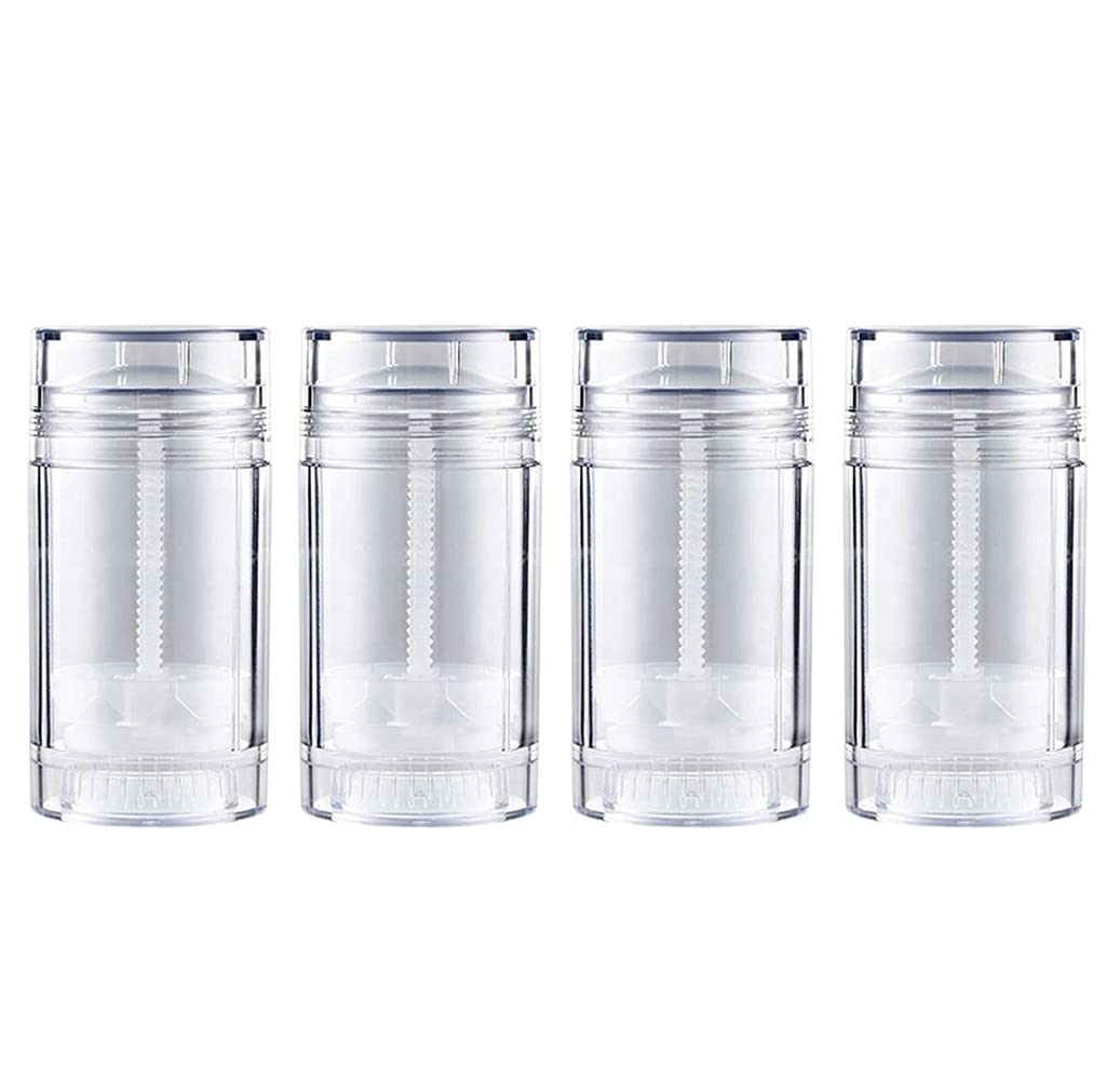 Buy 4 Pack 2.5 Oz /75ml Plastic Deodorant Containers,Empty Clear