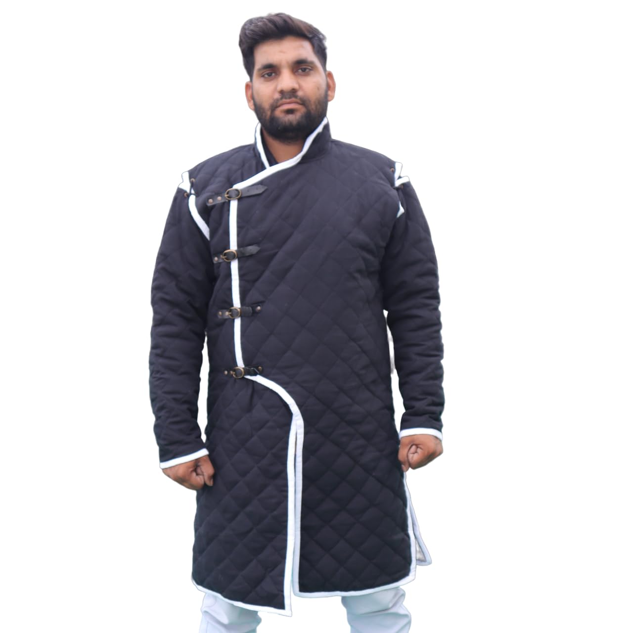 THE MEDIEVALS Dick gepolsterter Gambeson-Mantel, Aketon, volle Länge, Jacke, Rüstung, Kostüme, Kleid, SCA