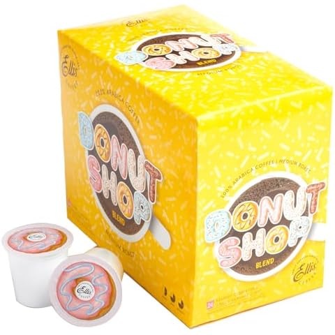 Ellis Coffee - Donut Shop - Medium Roast - Single Serve Coffee Pods - 24 Coffee Pods Cover