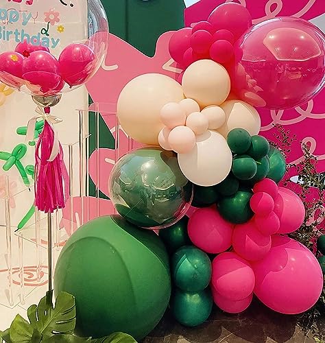 Image of KALOR 10 Inch Hot Pink Balloons, 100 Pcs Latex Helium Balloons for Kid's Birthday Party Baby Shower Wedding Graduation Graduation Party Decorations