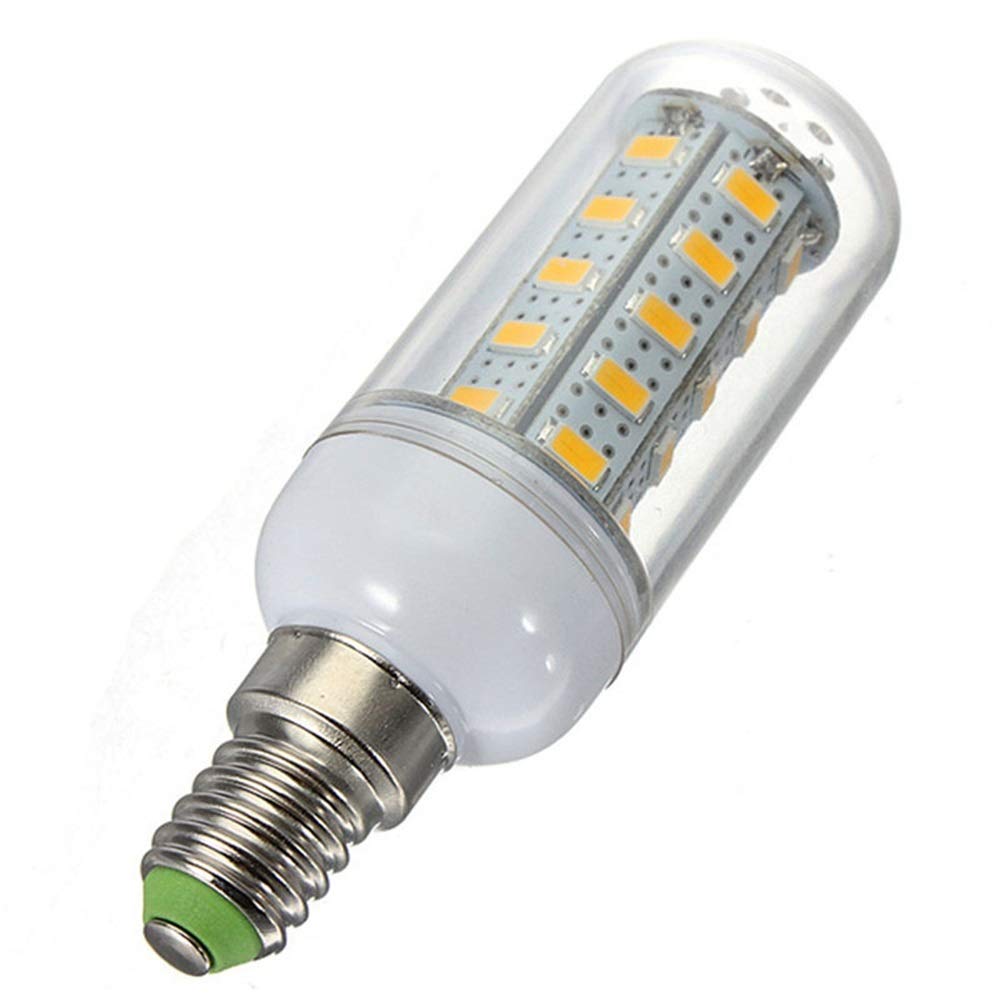 E14 LED lampadina di mais 12 V 24V 6W lampadina a led lampadina media edison a vite a candela lampadina non dimmerabile lampadina di candelabri, 5-pack LLPYLED (Color : Warm white)