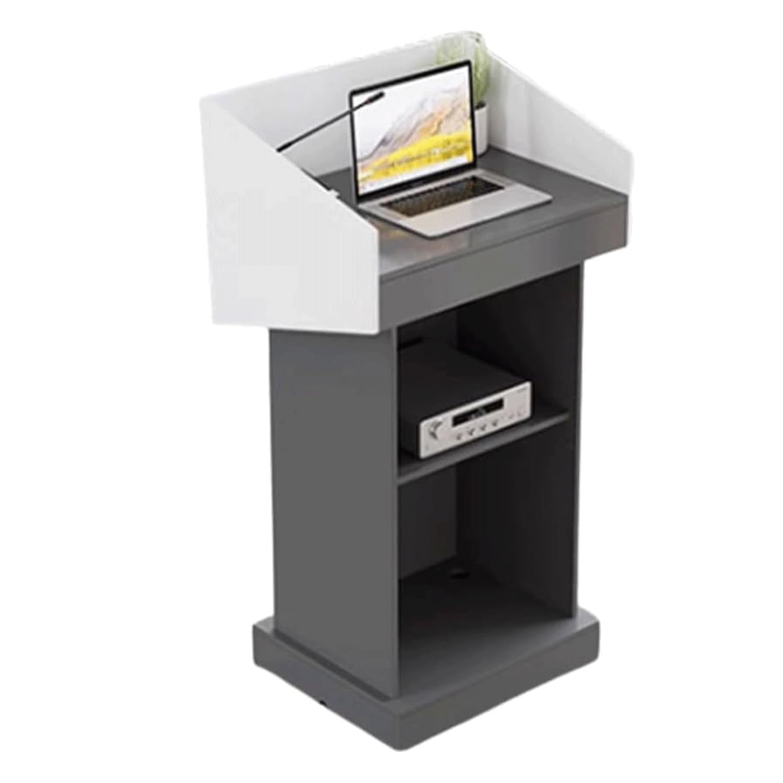 speech Podium modern Lectern Wooden Podiums Conference Table with open storage Podium Stand Hotel Welcome Reception Desk Standing Lectern Fashion