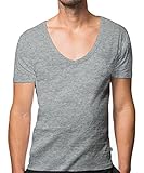 Collected Threads Men's Deep V-Neck Invisible Undershirts 3-Pack Medium Gray jT-V
